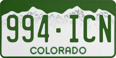 CO license plate 994ICN