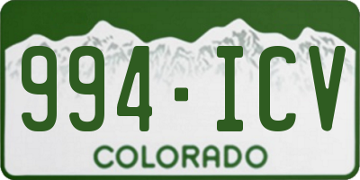 CO license plate 994ICV