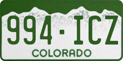 CO license plate 994ICZ