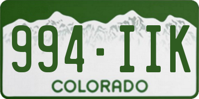 CO license plate 994IIK