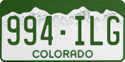 CO license plate 994ILG