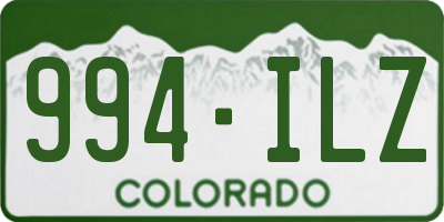 CO license plate 994ILZ
