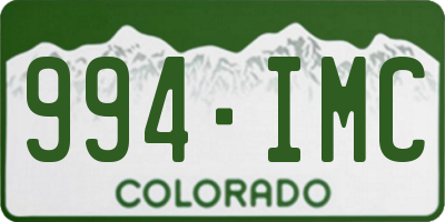 CO license plate 994IMC