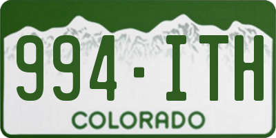 CO license plate 994ITH