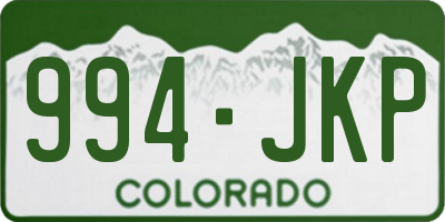 CO license plate 994JKP