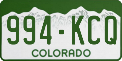 CO license plate 994KCQ