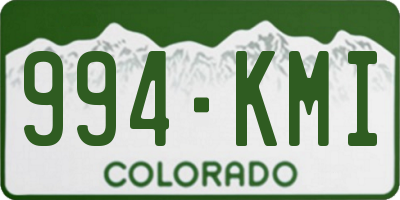 CO license plate 994KMI