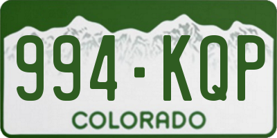 CO license plate 994KQP