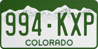 CO license plate 994KXP