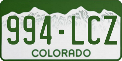CO license plate 994LCZ