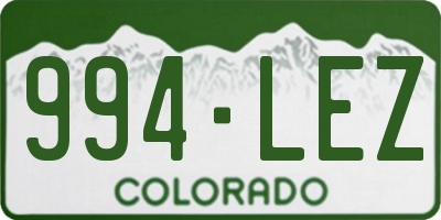 CO license plate 994LEZ