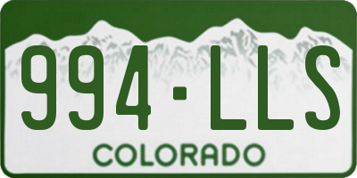 CO license plate 994LLS