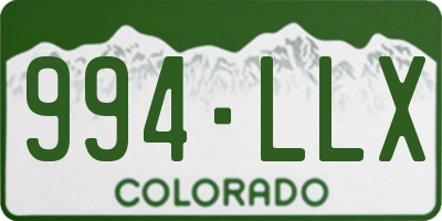 CO license plate 994LLX