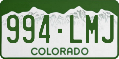 CO license plate 994LMJ