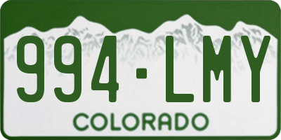 CO license plate 994LMY