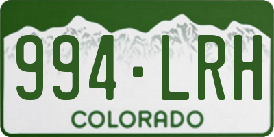 CO license plate 994LRH