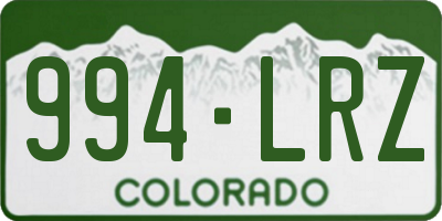 CO license plate 994LRZ