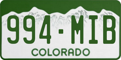 CO license plate 994MIB