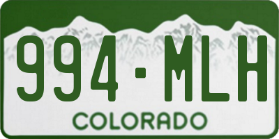 CO license plate 994MLH