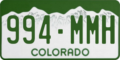 CO license plate 994MMH