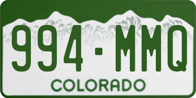 CO license plate 994MMQ