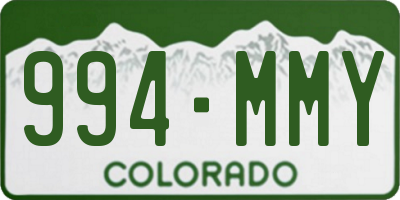 CO license plate 994MMY