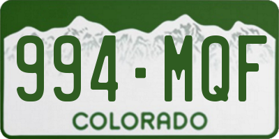 CO license plate 994MQF