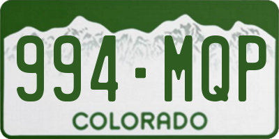CO license plate 994MQP
