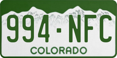 CO license plate 994NFC