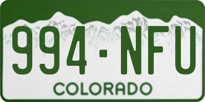 CO license plate 994NFU