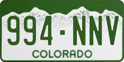 CO license plate 994NNV