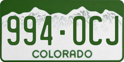 CO license plate 994OCJ