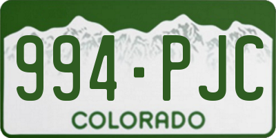 CO license plate 994PJC