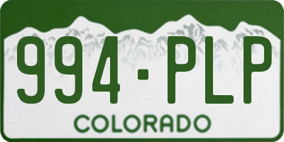 CO license plate 994PLP