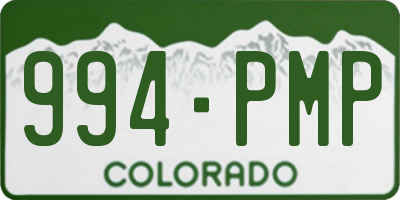 CO license plate 994PMP