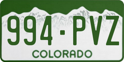 CO license plate 994PVZ