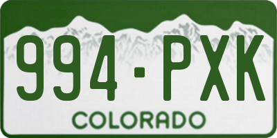 CO license plate 994PXK