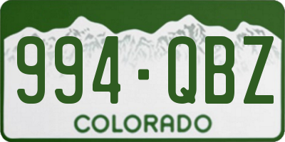 CO license plate 994QBZ