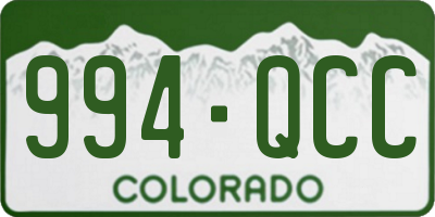 CO license plate 994QCC