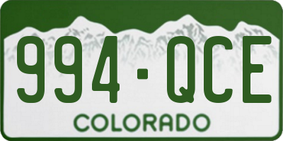 CO license plate 994QCE