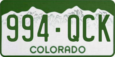 CO license plate 994QCK