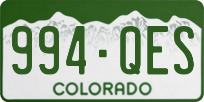 CO license plate 994QES