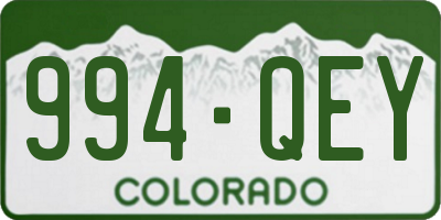 CO license plate 994QEY