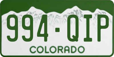 CO license plate 994QIP
