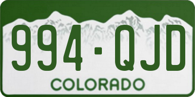 CO license plate 994QJD