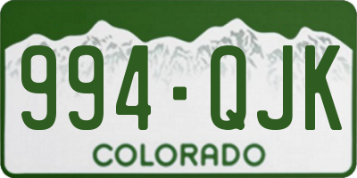 CO license plate 994QJK