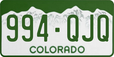 CO license plate 994QJQ