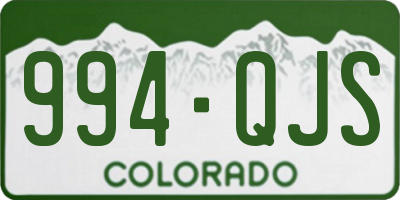 CO license plate 994QJS