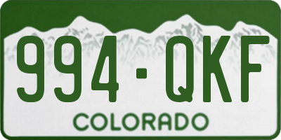 CO license plate 994QKF