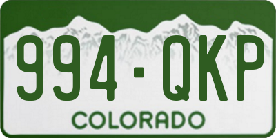 CO license plate 994QKP